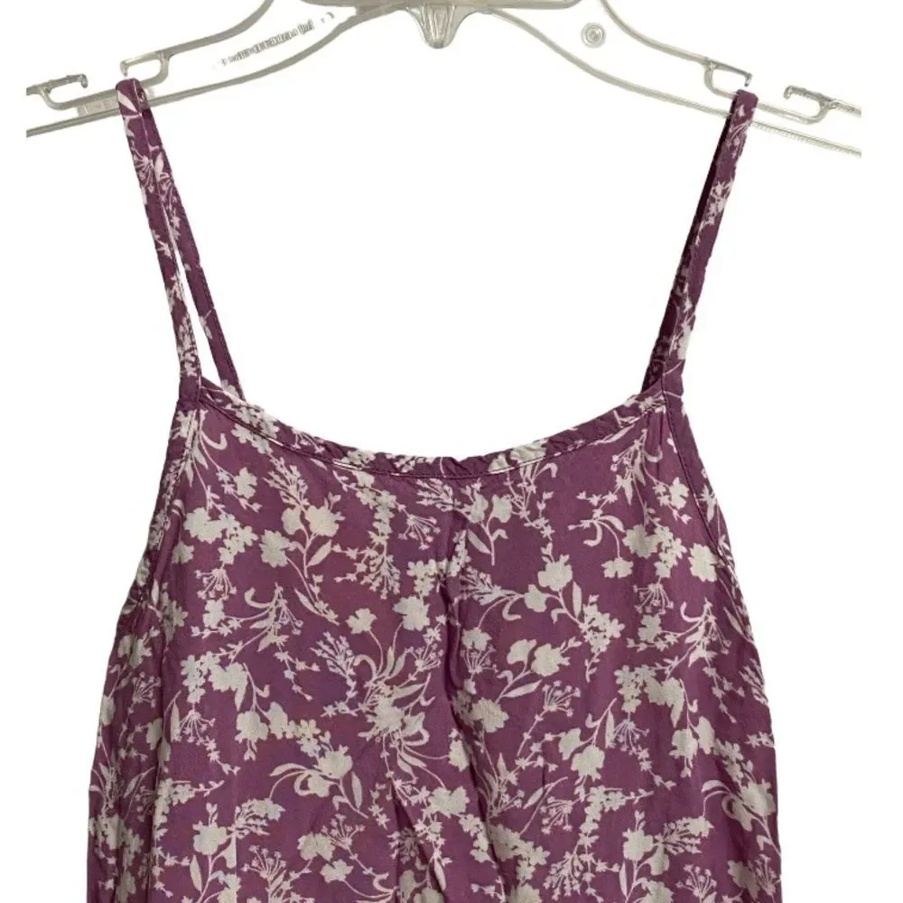 Old Navy Sleeveless Floral Print Dress Girls Size L (10-12) Lavender Soft Fairy